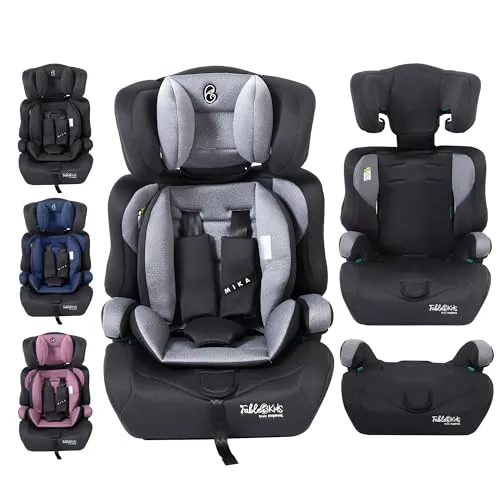 FableKids Kinderautositz 9-36 kg | Sicher & Verstellbar - Kinderautositz für 15 Monate bis 12 Jahre, ECE R129/03 zertifiziert. Mit 3-Punkt-Sicherheitsgurt und verstellbarer Kopfstütze für maximalen Komfort und Sicherheit unterwegs.