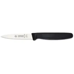 GIESSER Gemüsemesser Spickmesser 8315 sp 8/10/12, Küchenmesser mit oder ohne 3mm Wellenschliff schwarz 8 cm