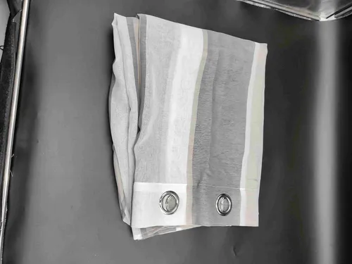 MIULEE Gardinen Gestreift mit Ösen, 2er Set