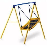 Zero Gravity Gartenschaukel – Stabiler Metallrahmen für sicheren Gartenspaß - Schaukeln für bis zu 2 Kinder mit rostfreiem Metallrahmen und reißfestem Stoff. Die Kettenaufhängung sorgt für mehr Sicherheit und Langlebigkeit – ideal für unbeschwerte Stunden im Freien!