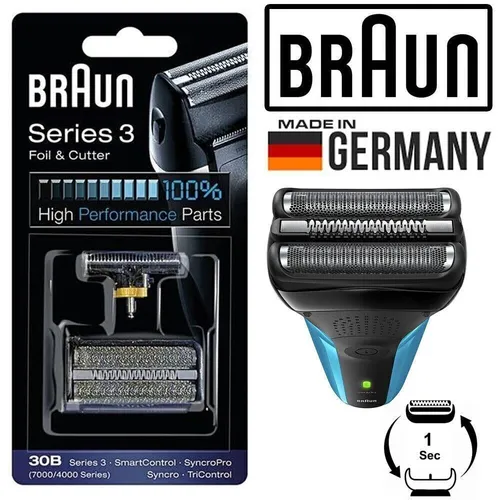 Original Braun Scherkopf Kombipack 30B Scherfolie Klingenblock Series 3 FRGBBNMU