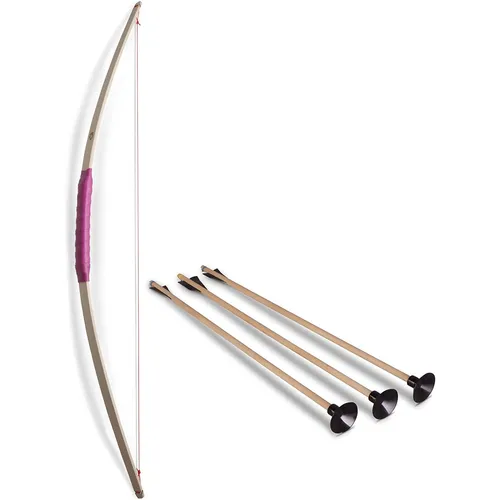 BestSaller 1266 Sportbogen "Princess" 80cm, Holz Esche, inkl 3 Holz Pfeile, natu