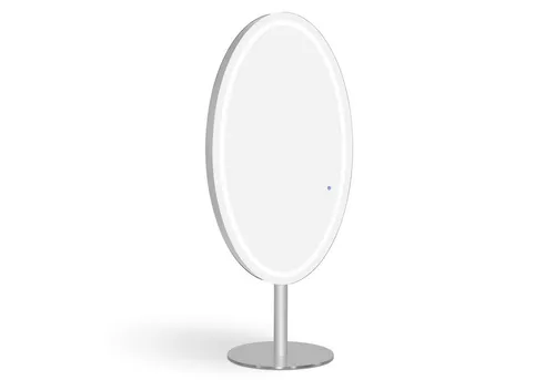 Barberpub Standspiegel mit Beleuchtung, Ganzkörperspiegel J8363 - Ideal für Friseursalons: Der beleuchtete Standspiegel bietet individuell einstellbare Lichttemperaturen und Helligkeiten für optimale Lichtverhältnisse. Mit praktischem Doppelspiegel-Design für effiziente Raumnutzung.