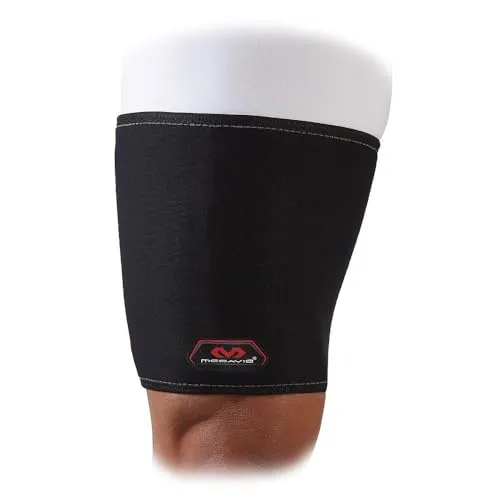 McDavid Oberschenkelbandage 471, Black, L - Medizinische Verbrauchsmaterialien für Oberschenkel, konturierte Neopren-Bandage mit optimalem Sitz, ideal zur Unterstützung bei Muskelfaserriss und -zerrungen.