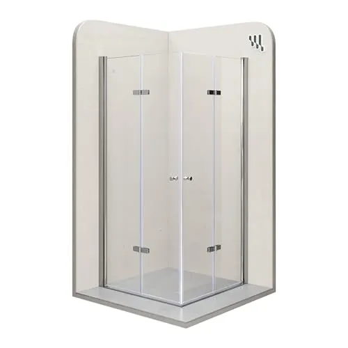 i-flair Falttür Duschkabine 75x75 cm aus 6 mm Sicherheitsglas - DK99 - Elegante Eckduschkabine aus klarem Sicherheitsglas, ideal für kleine Badezimmer. Mit platzsparender Falttechnik und breitem Zugang für mehr Komfort. Einfache Montage dank detaillierter Anleitung.
