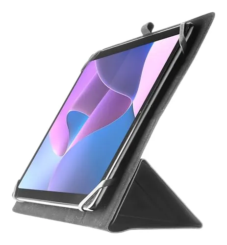 Cellularline - Snap Case - Universelles Case für Lenovo Tablets von 10" bis 11" - Klappbare Kameratasche - Praktischer Ständer - Bequemer Tablet-Innenraum - Schwarz