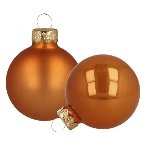 Weihnachtskugeln Glas Orange Matt und Glänzend Christbaumschmuck Ø4cm Set 60St