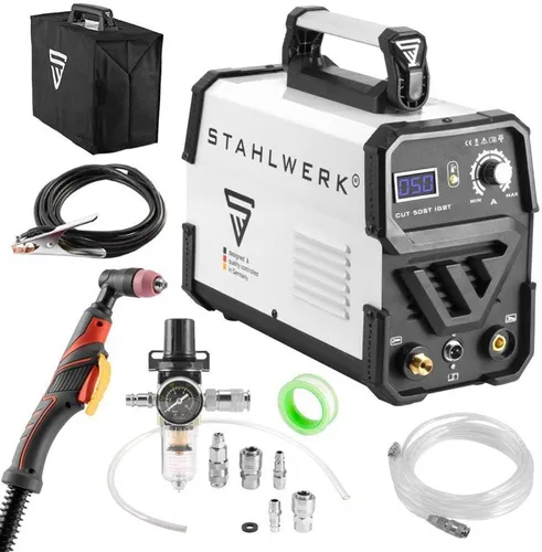 STAHLWERK CUT 50 ST IGBT Plasmaschneider - 50 Ampere, bis 14mm Schneidleistung, 7 Jahre Herstellergarantie und ideal für lackierte Bleche