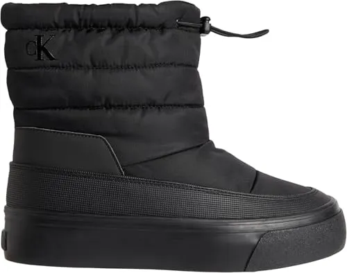 Snowboots CALVIN KLEIN JEANS "VULC FLATF SNOWBOOT NYLON MIX MG" - Wanderschuhe, stylische Snowboots mit Warmfutter und CK-Logo, ideal für kalte Wintertage und gemütliche Outdoor-Aktivitäten.