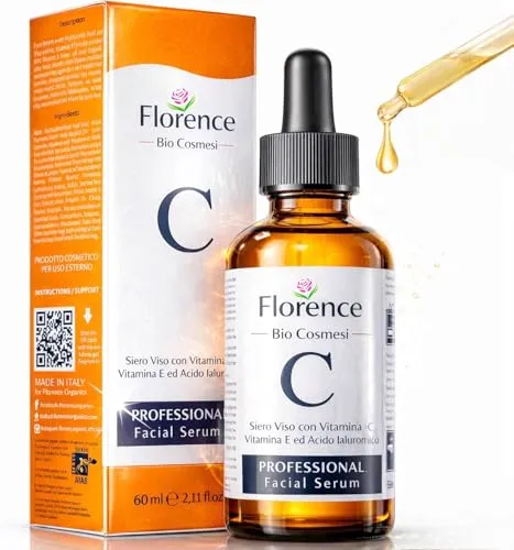 60ml Bio Hyaluron Serum mit Vitamin C, E - Vegan & Hochkonzentriert - Anti-Faltenprodukt mit 100% natürlichen Inhaltsstoffen, ideal zur Straffung und Bekämpfung von Altersflecken. Für alle Hauttypen geeignet und bietet intensive Feuchtigkeit.