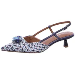 Tamaris Sling Sandalette Blau - Elegante Sling-Sandalette in Blau mit feinem Fersenriemen für sicheren Halt. Die gepolsterte Innensohle sorgt für hohen Tragekomfort, ideal für besondere Anlässe oder den Alltag. Perfekt kombinierbar mit verschiedenen Outfits.