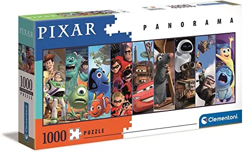 Clementoni 39610 Panorama Disney Pixar Puzzle - 1000 Teile ab 9 Jahren, spektakuläres Panoramaformat für unvergesslichen Puzzlespaß und dekorative Wandgestaltung