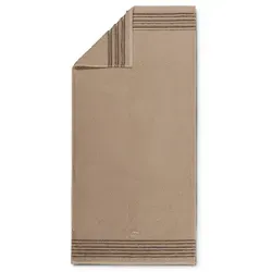 Vossen Handtuch Cult de Luxe 50 x 100 cm Baumwolle Braun Hellbraun