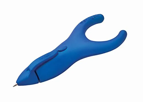 PenAgain Ergosof Stift – Blau - Ergonomischer Stift im innovativen Design für komfortables Schreiben ohne Griff. Mit praktischer Taschenklemme und nachfüllbaren Tintenpatronen – ideal für Vielschreiber und Notizen.