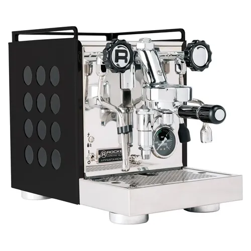 Rocket Appartamento 2.0 Classic Siebträger Schwarz (RE504B1B11) - Hochwertige Espressomaschine mit kompaktem Design, ideal für Kaffeeliebhaber. Genießen Sie baristaähnliche Ergebnisse in Ihrer eigenen Küche.