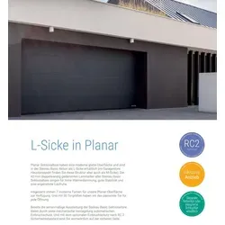 steinau Garagentor Sektionaltor RenoMatic 2025 L-Sicke - Garagenöffner mit 10 Jahren Herstellergarantie, doppelwandigen, wärmedämmenden Lamellen und elektrischem Torantrieb für höchsten Komfort.