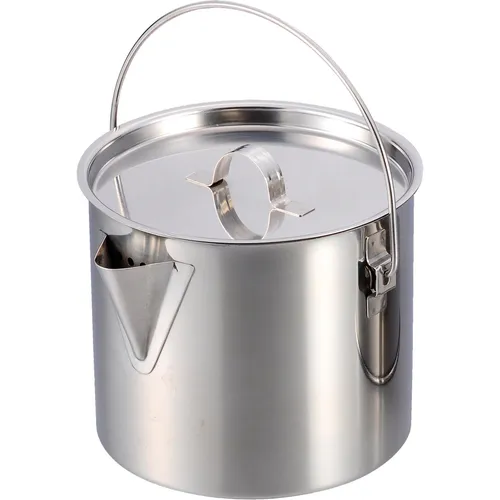 Origin Outdoors Edelstahl Multitopf - Kessel & Topf - Robuster und leichter Multitopf aus hochwertigem Edelstahl, ideal für Camping und Outdoor-Aktivitäten. Platzsparend mit Klappgriffen und vielseitig einsetzbar zum Kochen und Teekochen.