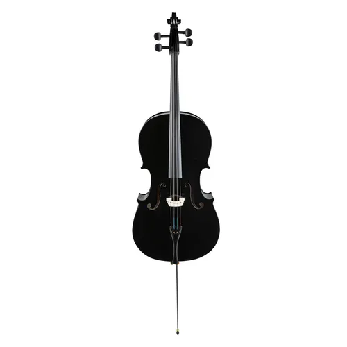 Monzani Student Cello 4/4 Black - Hochwertiges Cello-Set für Einsteiger, inklusive gut spielbarem Instrument, ausgewogenem Bogen und schützender Tasche. Perfekt für den ersten Schritt in die Cellowelt mit beeindruckendem Klang.