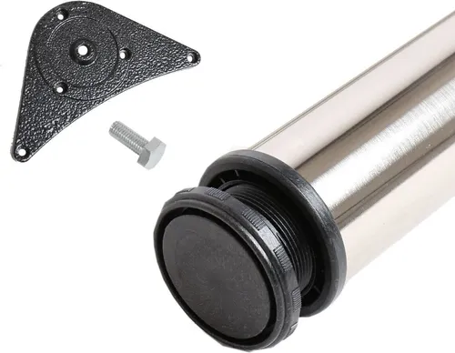 Möbelfuss Edelstahl Optik einzeln 710mm Höhe ø 60mm Tischbein Möbelbein Stahl