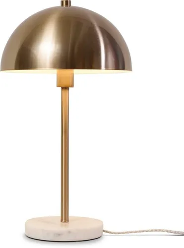 Good&Mojo Romi Tischleuchte - Elegante Pilzform in Weiß und Gold - Stilvolle Tischleuchte in Pilzform (45 cm) mit austauschbarem LED-Leuchtmittel. Perfekt für eine moderne Innenbeleuchtung und ein echter Blickfang in jedem Raum.