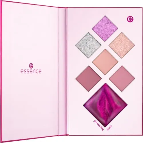 essence CRYSTAL CRUSH eye & face palette, Lidschatten, Nr. 01, Mehrfarbig, 7 Farben, sofortiges Ergebnis, glitzernd, vegan, ohne Mikroplastikpartikel, Nanopartikel frei, ohne Parabene, 1er Pack (7.1g)