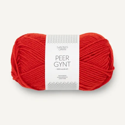PEER GYNT von SANDNES GARN - SCARLET RED (4018) - 50 g / ca. 91 m Wolle