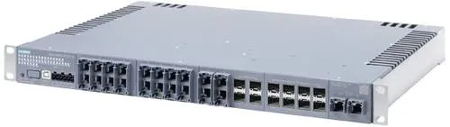 Siemens 6GK5334-3TS00-2AR3 Industrial Ethernet Switch - Netzwerk - SCALANCE XR322-12, flexibler und platzsparender Managed Layer 2 Switch für große Leitwarten, verbindet OT und IT für sichere Produktion.