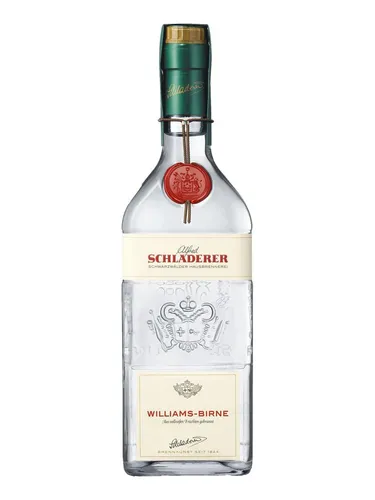 Schladerer Williams-Birne 40% 0,7l - Obstbrände - Genieße den vollmundigen Geschmack von sonnengereiften Williams-Christ-Birnen aus dem Markgräflerland, schonend verarbeitet für ein intensives Aroma.