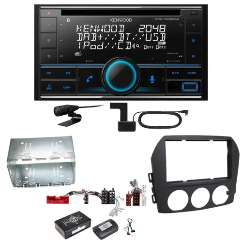 Kenwood DPX-7300DAB Bluetooth Digitalradio USB CD Einbauset für Mazda MX-5 NC - Modernes 2-DIN Einbauset mit Bluetooth, DAB+ und USB-Anschluss. Genießen Sie Ihre Lieblingsmusik in hoher Klangqualität und profitieren Sie von der praktischen Freisprecheinrichtung.