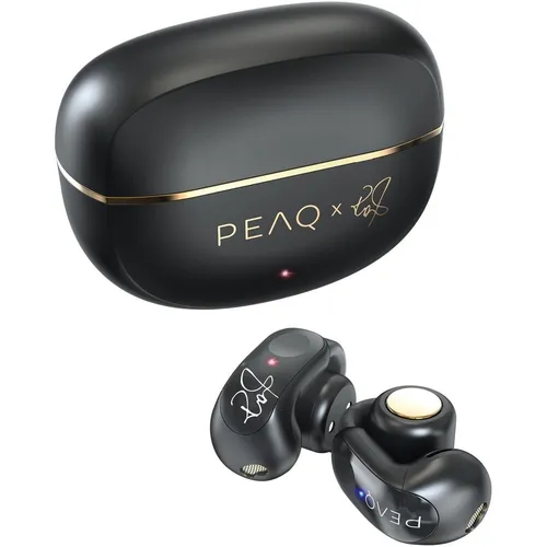 PEAQ ICONIC Sound 3 - PTW-4000-RW In-ear Bluetooth Kopfhörer Schwarz - Elegante In-ear Kopfhörer mit bis zu 30 Stunden Akkulaufzeit. Ideal für unterwegs, telefonieren Sie in hoher Qualität dank integriertem Mikrofon. Kompakt und leistungsstark – genießen Sie Musik überall!