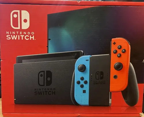 Nintendo Switch-Konsole Neon-Rot Neon-Blau - Flexibles Spielen für Zuhause und Unterwegs, ideal für Mehrspielerpartien und HD-Gaming
