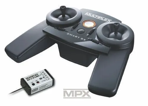 Multiplex SMART SX 6 MLink Set Mode 2/4 - Sender & Empfänger Set mit Pultsender, Frequenzbereich 2,4GHz, inkl. Empfänger, ideal für verschiedene Maßstäbe von 1:4 bis 1:18, entwickelt in Deutschland.