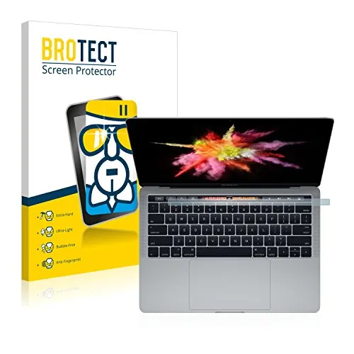 BROTECT Schutzglas Folie für Apple MacBook Pro 13" 2017 (Unteres Display) Panzer Schutzfolie Glas [Extrem Kratzfest 9H, Anti-Fingerprint, Ultra-Transparent]