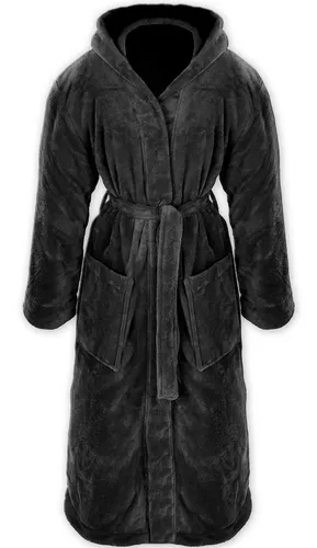 Gräfenstayn Unisex-Bademantel aus Kuschelfleece - Bademantel in Größe S-XXXL, warm & kuschelig mit Kapuze, ideal für entspannte Momente zu Hause.