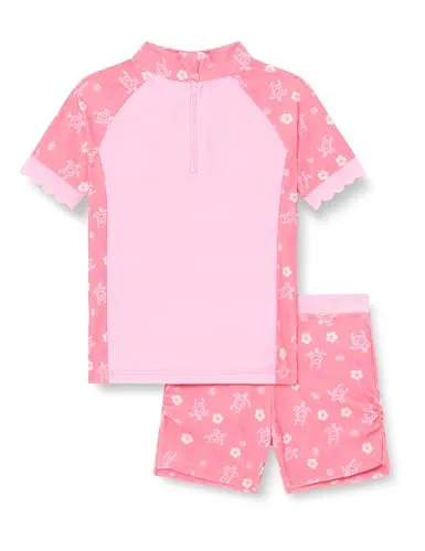 Playshoes Unisex Kinder UV-Schutz Bade-Set zweiteilig - Rash Guard-Set für Mädchen, aus recyceltem Polyester mit UV-Schutz 50+, ideal für sichere Sommertage am Wasser und mit praktischem Windeleinsatz bis Größe 86/92.