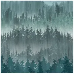 Tadessi Fototapete TADESSI Waldtapete M1-No.11586 Tapete Landschaft Blau Grau