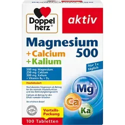 DOPPELHERZ Magnesium 500+Calcium+Kalium Tabletten 100 St
