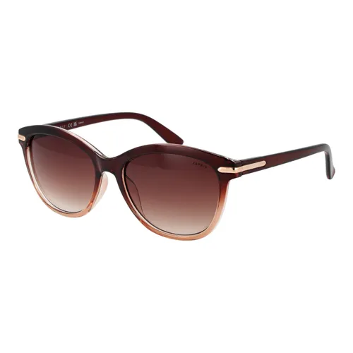 Esprit Sonnenbrille ET39116 535 54 Damen - Damen Sonnenbrille mit 100% UVA & UVB Schutz, trendigem runden Design und braunem Verlaufsglas, ideal für stilvolle Sonnentage.