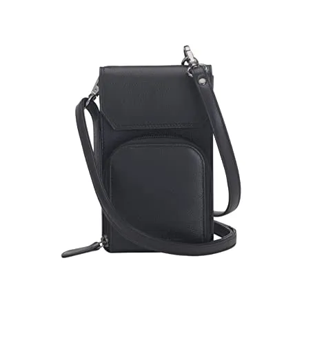 Josephine Osthoff Handgemachte Umhängetasche aus Echtleder - Umhängetasche aus 100% Echtleder mit RFID Schutz, ideal für Smartphones und Karten. Verstellbarer Schultergurt für optimalen Tragekomfort.