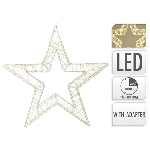 ECD Germany LED Weihnachtsstern 38 cm - Weihnachtsdeko für Innen & Außen, 960 warmweiße LEDs mit Timer für stimmungsvolle Beleuchtung zur Weihnachtszeit.