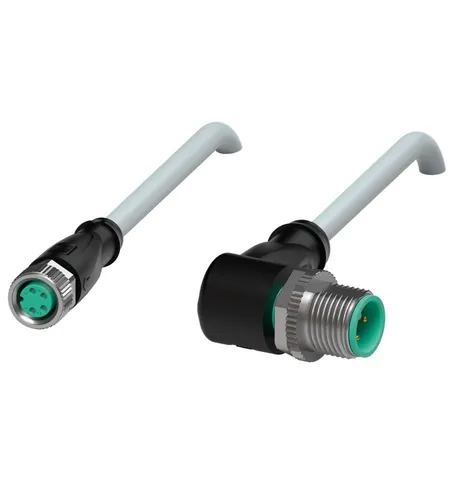 Pepperl+Fuchs Verbindungskabel V31-GM-5M-PVC-V11-W - Steckverbinder Zubehör - Hochwertiges 5m Sensor-Aktor-Kabel mit abgewinkeltem Stecker für platzsparende Installationen und zuverlässige Verbindungen.