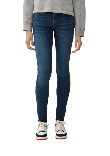 s.Oliver Damen Jeans 510.11.899.26.180.2102008 - Damen-Jeanshosen im Skinny Fit, mittelhoher Bund und Super Skinny Leg aus hochwertigem Baumwollmix, ideal für einen modernen Look.