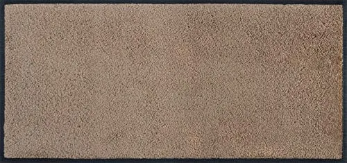wash+dry by Kleen-Tex Fußmatte Original Uni - Beige 35x75 cm - Rutschhemmende Schmutzmatte in uni Design, ideal für Eingangsbereiche. Pflegeleicht und waschbar, perfekt für den Innen- und geschützten Außenbereich.