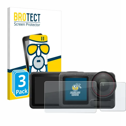 3x BROTECT Panzerfolie Schutzglas für DJI Osmo Action 5 Pro (case-friendly)