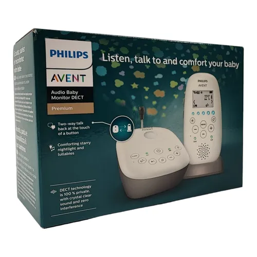 Philips AVENT SCD733/26 Babyphone - Weiß - Babyphone mit Funkübertragung für klare Tonübertragung, ideal für ruhige Nächte und Sicherheit Ihres Babys.
