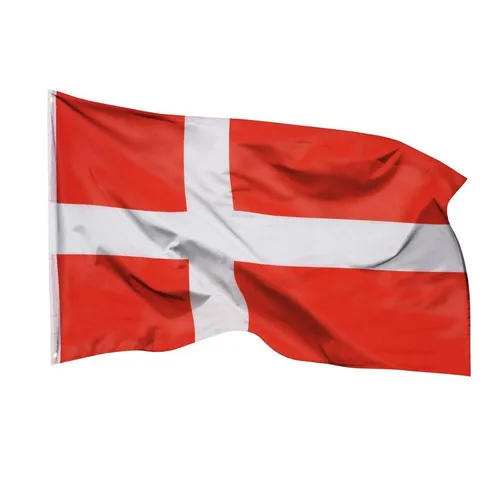 PHENO FLAGS Flagge Dänemark Flagge 90 x 150 cm Dänische Fahne Nationalfahne (Hissflagge für Fahnenmast), Inkl. 2 Messing Ösen