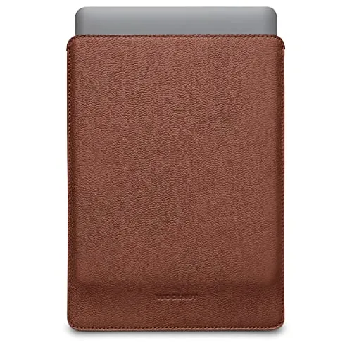 Woolnut Leder Sleeve Case Hülle Tasche für MacBook Pro 13 UNT Air 13/13.6 Zoll - Cognac Braun
