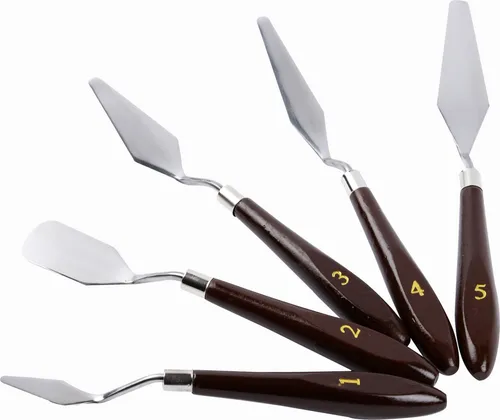 Creativ Company Palettenmesser Set - Malwerkzeug Stahl 5 Stück