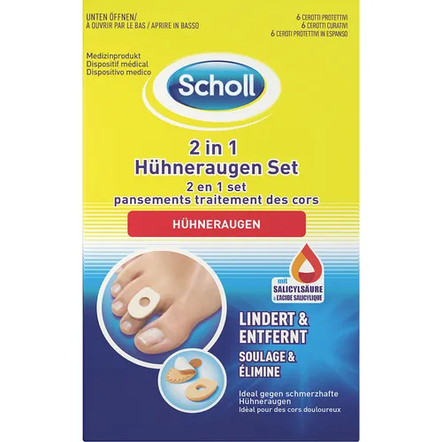 Scholl 2in1 Hühneraugen Set Pflaster 1 P