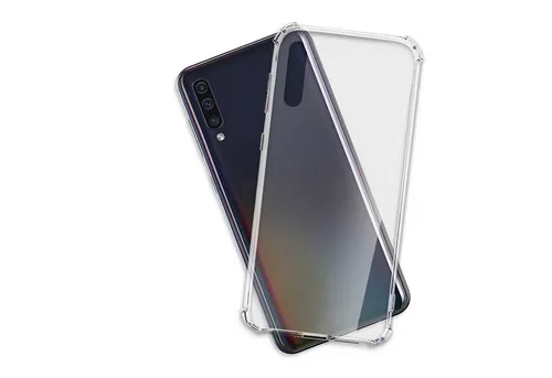 mtb more energy Smartphone-Hülle Clear Armor Case für Samsung Galaxy A50, Transparente TPU Schutzhülle Case Backcover mit Anti-Shock Verstärkung